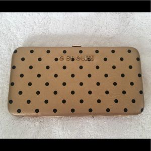 Guess Gold Polka Dot Wallet Clutch